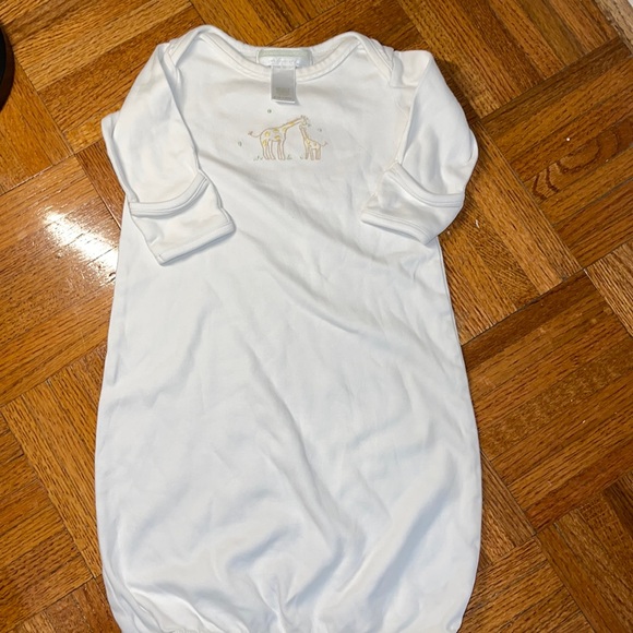 Janie and Jack Layette day gown sleep sleep White with giraffe embroidery 0-3 m - Picture 1 of 6